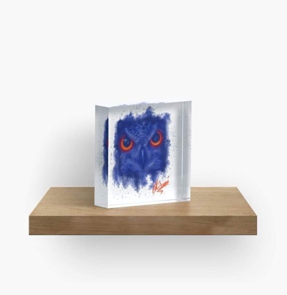 Bloc Acrylique Blue Owl